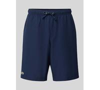 Lacoste Sport Relaxed Fit Shorts mit Logo-Patch in Dunkelblau, Größe XL