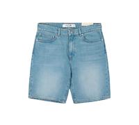 Lacoste Straight Leg Cotton Denim Bermuda Shorts Blau in Größe 32