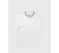 Lacoste Stretch PiquÒ Stripe Collar Tee men Shortsleeves white in Größe:S