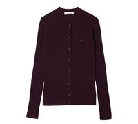 Lacoste - Strickjacke für Damen, 3D, Merinowolle (Bordeauxrot) EU 38 / UK 10