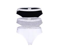 Lacoste String Tanga weiß/grau/schwarz (3er-Pack) - L