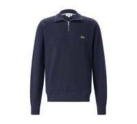 Lacoste - Sweater Rib Interlock Half Zip Dark Navy - Größe 5 - weiß