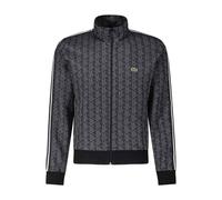 Lacoste - Sweatjacke mit Jacquard-Monogramm und Logo-Detail - Größe 4 - schwarz