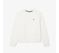 Lacoste Relaxed Fit Fleece Damen Sweatshirt weiß - 38