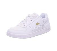 Lacoste Herren Low-Top Sneaker T-Clip 0120 2 SMA, Männer Halbschuhe,schnürschuhe,schnürer,Business,Freizeit,WHT/GLD (216),39 EU / 5.5 UK