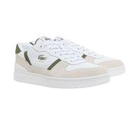 Lacoste T-Clip Set Leather Retro Schuhe weiß beige grün - 41
