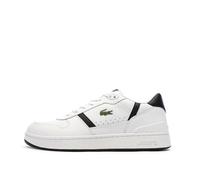 Sneaker LACOSTE "LACOSTE T-CLIP", Herren, Gr. 44,5, wht, blk, Leder, Schuhe Sneaker (96528111-44,5) wht, blk