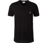 LACOSTE T-Shirt Herren Regular Fit Kurzarm V-Ausschnitt Baumwolle schwarz, S