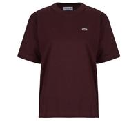Lacoste T-Shirt T-shirt en coton doux relaxed fit in Bordeaux DE 40