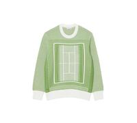 Lacoste - Tennis Court Graphic Jacquard Sweater - Sweatshirt-Strick L grün