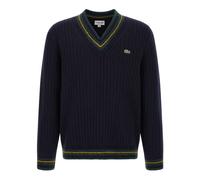 Lacoste - Tennis-Pullover mit V-Ausschnitt - - Knitwear - Herren - Blau - XL