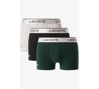 Herren Boxershorts Lacoste Silver Waist Short Trunks 3P - black/pine green/grey melange - Mehrfarbig (XL)