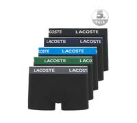 Lacoste 5-er Set Trunks Schwarz mit verschiedenfarbigem Webbund