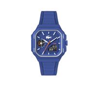 Lacoste Uhr mit DREI-Zeiger-Quarzwerk Blaues Kollektion LC33 Square mit Blaues Silikonarmband - 2011504