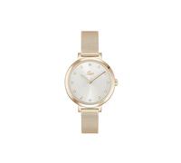 Lacoste Uhr mit DREI-Zeiger-Quarzwerk für Damen Kollektion RIGA mit Edelstahl-Mesh-Armband - Erhältlich in Gold oder Rotgoldfarbe