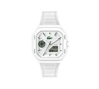 Lacoste Uhr mit DREI-Zeiger-Quarzwerk Weisses Kollektion LC33 Square mit Weisses Silikonarmband - 2011506