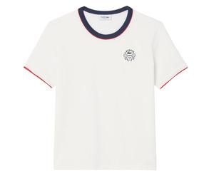 Lacoste Ultra Dry Tennis Heritage Badge - white/navy blue (XXS)