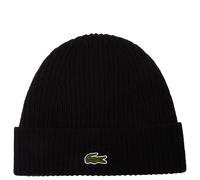 Lacoste Unisex Beanie - Mütze aus gerippter Wolle (black)
