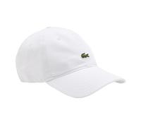 LACOSTE Unisex Cap - Baseball Cap, Baumwolle, Croco Logo, One Size, einfarbig Weiß One size Weiß