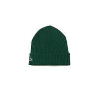 Lacoste Unisex - Erwachsene Mütze RB0001, Damen,Herren Strickmütze,Wollmütze,Beanie,Grün,TU (Einheitsgröße)