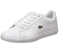 Lacoste Unisex - Kinder Low-Top Sneaker Lerond BL 21 1 CUJ, Jungen,Mädchen Halbschuhe,schnürschuhe,schnürer,Sportschuhe,Weiss (21G),38 EU / 5 UK