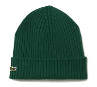 LACOSTE Unisex Mütze - Strickmütze, Beanie, Wolle, Logo-Patch, One Size Grün One size Grün