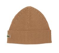 LACOSTE Unisex Mütze - Strickmütze, Beanie, Wolle, Logo-Patch, One Size One size Braun