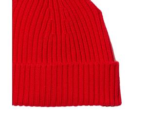 LACOSTE Unisex Mütze - Strickmütze, Beanie, Wolle, Logo-Patch, One Size Rot One size Rot