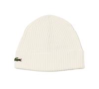 Wintermütze Lacoste Unisex Ribbed Wool Beanie - Weiß