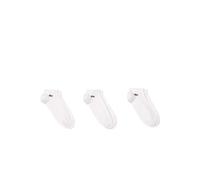 LACOSTE Unisex Sneakersocken, 3er Pack - Baumwollmischung, einfarbig, Logo Weiß 43-46