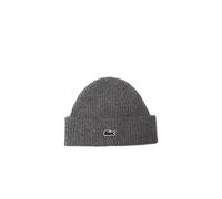 Lacoste Unisex Beanie - Mütze aus gerippter Wolle grau
