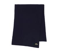 LACOSTE Unisex Schal - Logo, Wolle, einfarbig Dunkelblau One size Blau