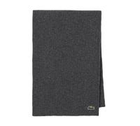 LACOSTE Unisex Schal - Logo, Wolle, einfarbig Grau One size Grau
