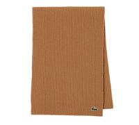 LACOSTE Unisex Schal - Logo, Wolle, einfarbig One size Braun