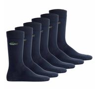 LACOSTE Unisex Socken, 6er Pack - Long Cotton Blend Jersey Socks, Business-Socken, Logo, einfarbig 43-46 Blau