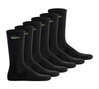 LACOSTE Unisex Socken, 6er Pack - Long Sport Socks, Tennissocken, Logo, einfarbig Schwarz 35-38