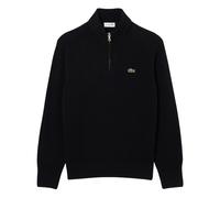 Lacoste - Wollpullover mit kurzem Reißverschluss am hohen Kragen - - Knitwear - Herren - Schwarzk - M