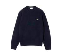 Lacoste - Wollpullover mit Rundhalsausschnitt - - Knitwear - Herren - Blau - L