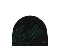 Lacoste Wool Jacquard Crocodile Beanie UNI / Black / Green