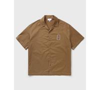 Lacoste WOVEN SHIRT men Shortsleeves brown in Größe:FR 43