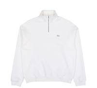 Lacoste Zip-Up Fleece Sweatshirt Weiß in Größe 2XL
