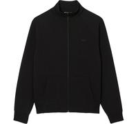 Lacoste - Zip-Up Sweatshirt In Solid Black Double-Faced Jers - Größe L - schwarz
