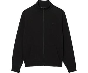 Lacoste - Zip-Up Sweatshirt In Solid Black Double-Faced Jers - Größe L - schwarz