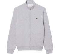 LACOSTE Herren Sweatjacke mit Stehkragen - Zipped Fleece Sweatshirt, Regular Fit Hellgrau / L L Grau