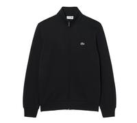LACOSTE Herren Sweatjacke mit Stehkragen - Zipped Fleece Sweatshirt, Regular Fit Schwarz L