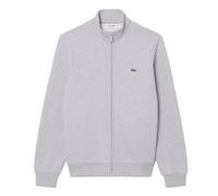 LACOSTE Herren Sweatjacke mit Stehkragen - Zipped Fleece Sweatshirt, Regular Fit Hellgrau / S S Grau