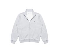 LACOSTE Herren Sweatjacke mit Stehkragen - Zipped Fleece Sweatshirt, Regular Fit Hellgrau / M M Grau