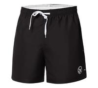 Ladeheid Badehose Herren Bequeme Badeshorts Kurz mit Seitentaschen und Schnürchen, Badeshorts Herren mit Netzfütterung, Perfekt für Sommer, Strand und Schwimmbad - LA40-198 (Schwarz, XL)