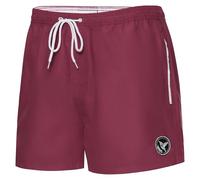 Ladeheid Badehose Herren Bequeme Badeshorts Kurz mit Seitentaschen und Schnürchen, Badeshorts Herren mit Netzfütterung, Perfekt für Sommer, Strand und Schwimmbad - LA40-199 (Burgund, XXL)