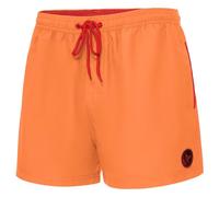 Ladeheid Badehose Herren Bequeme Badeshorts Kurz mit Seitentaschen und Schnürchen, Badeshorts Herren mit Netzfütterung, Perfekt für Sommer, Strand und Schwimmbad - LA40-199 (Orange, XXL)